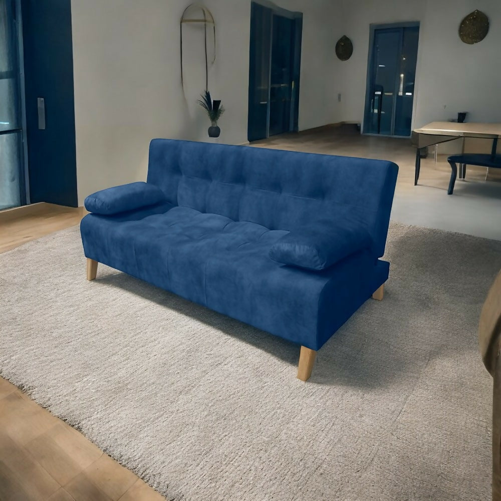 Sofa cama 3 Posiciones Leroy Tela Azul