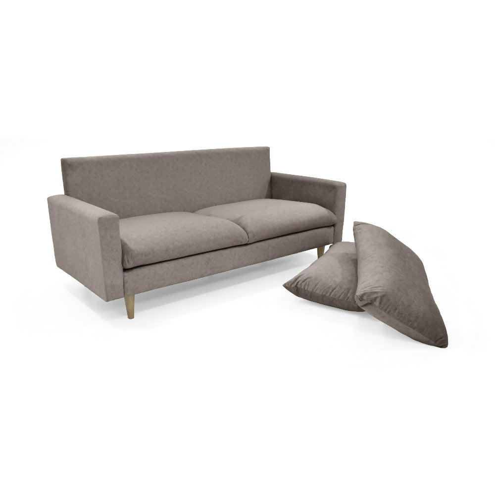 Sofa Louisiana 3 Puestos 195x81x93 Tela Taupe
