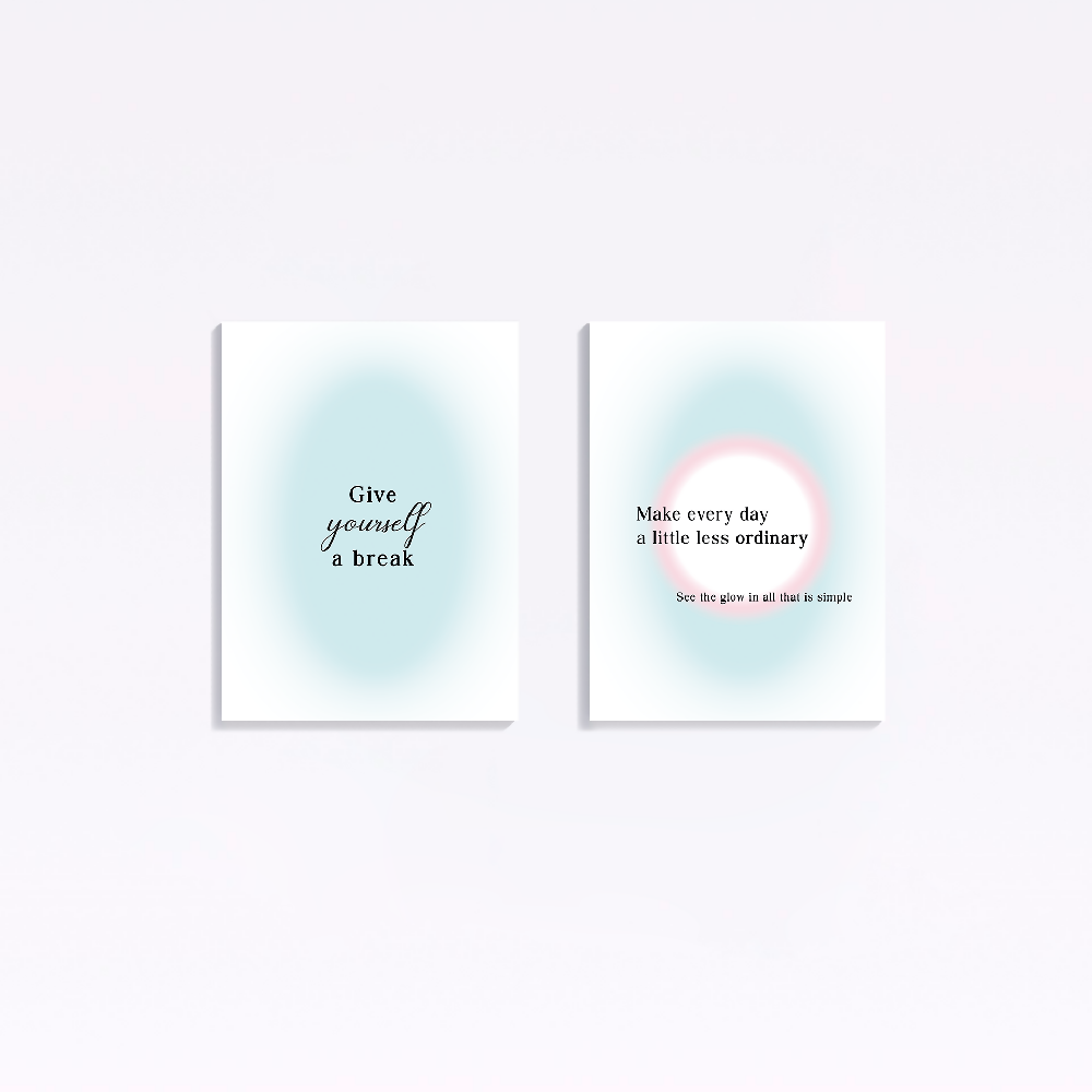 Cuadros decorativos Diptico Give Yourself 30x40
