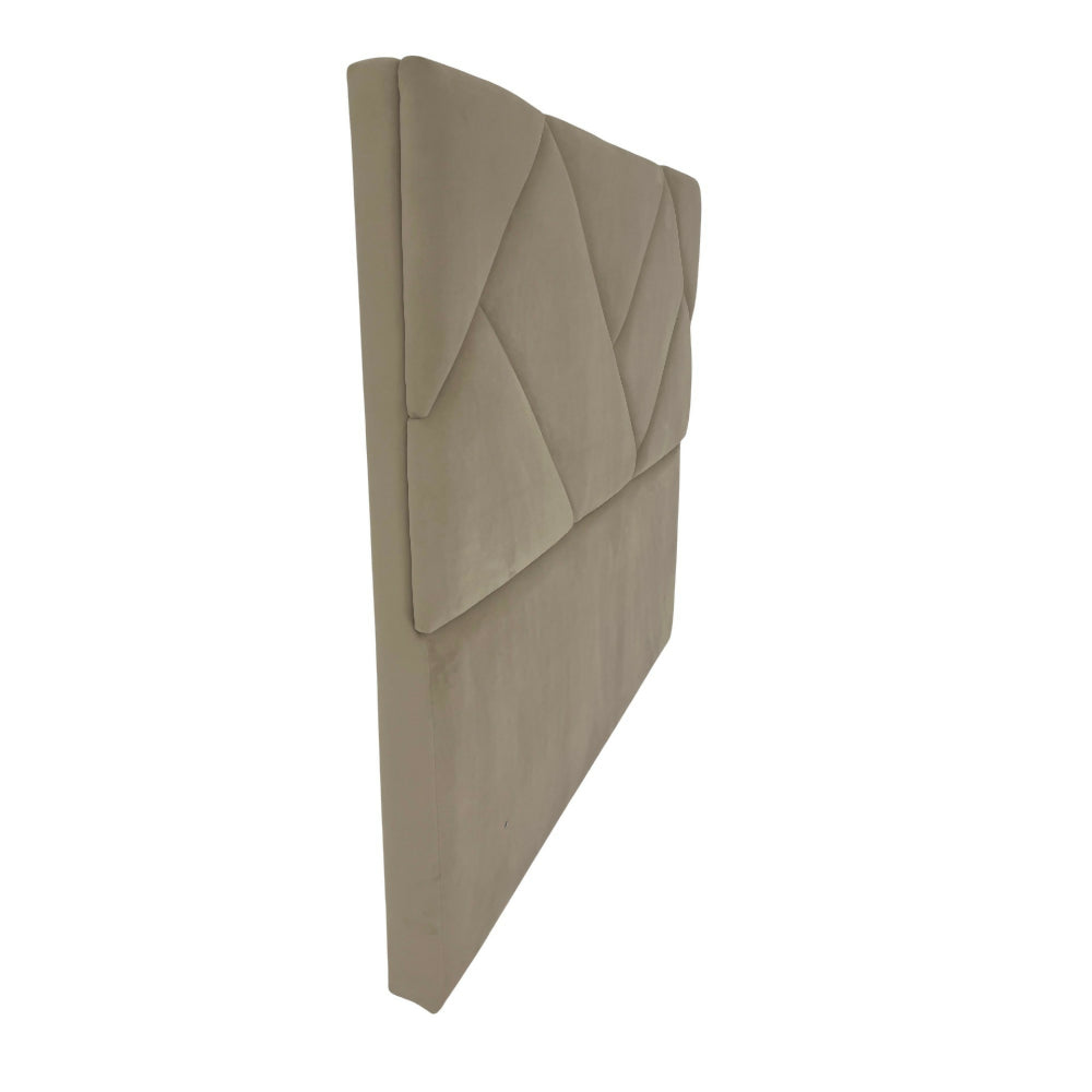 Cabecero cama doble Beige tapizado formas Uddine 150 cm