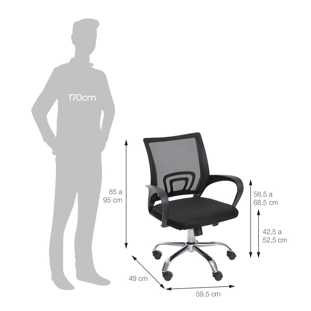 Silla para Oficina Escritorio - OR-3310 Negra