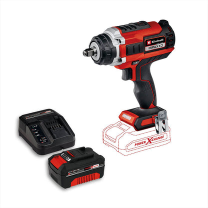 Llave de Impacto Inalámbrica Brushless 18V 400 Nm Incluye 1 Batería 4.0 Ah Y Cargador