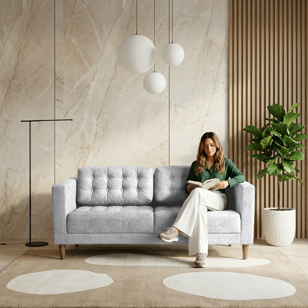 Sofa Donatello 183x85x81 Tela Plata