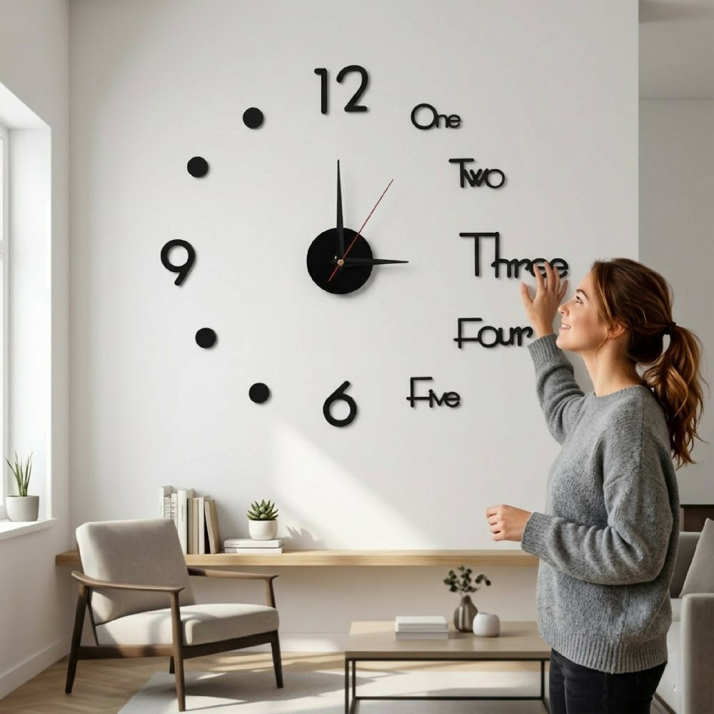 Reloj De Pared Grande Moderno ZH1738 De 40cm Con Diseño Elegante