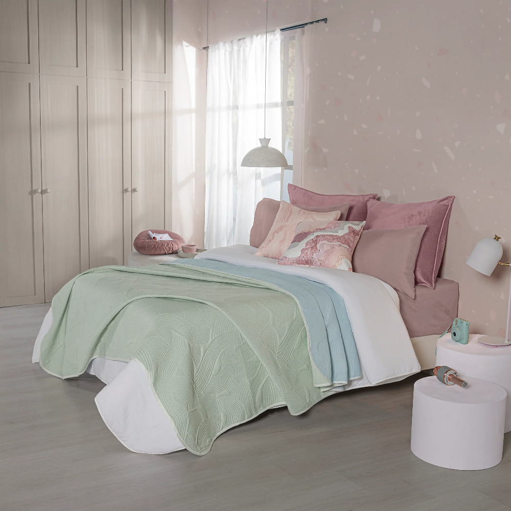 Edredón Novo Blue, para Cama King, 2 Vistas