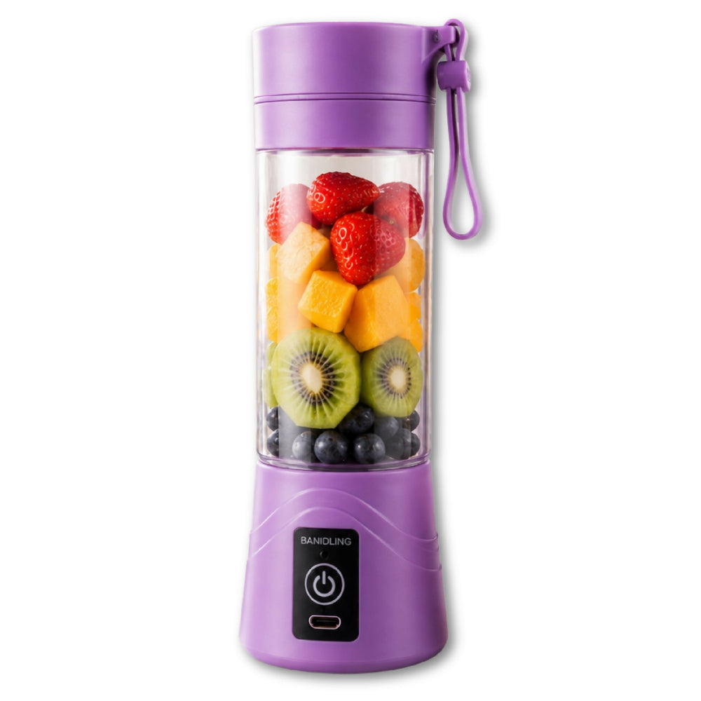 Licuadora Personal Portátil Recargable USB 380 Ml Morado