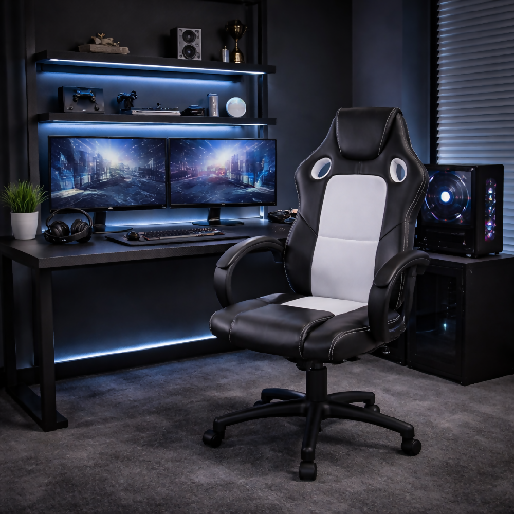 Silla gamer Doom Blanca