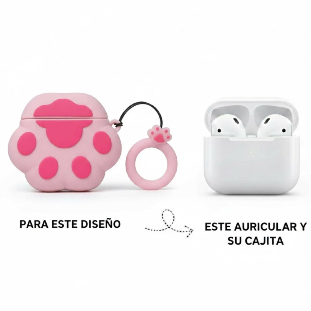 Forro Para Audifonos Series 4 Antigolpes con Diseño Manita De Gato