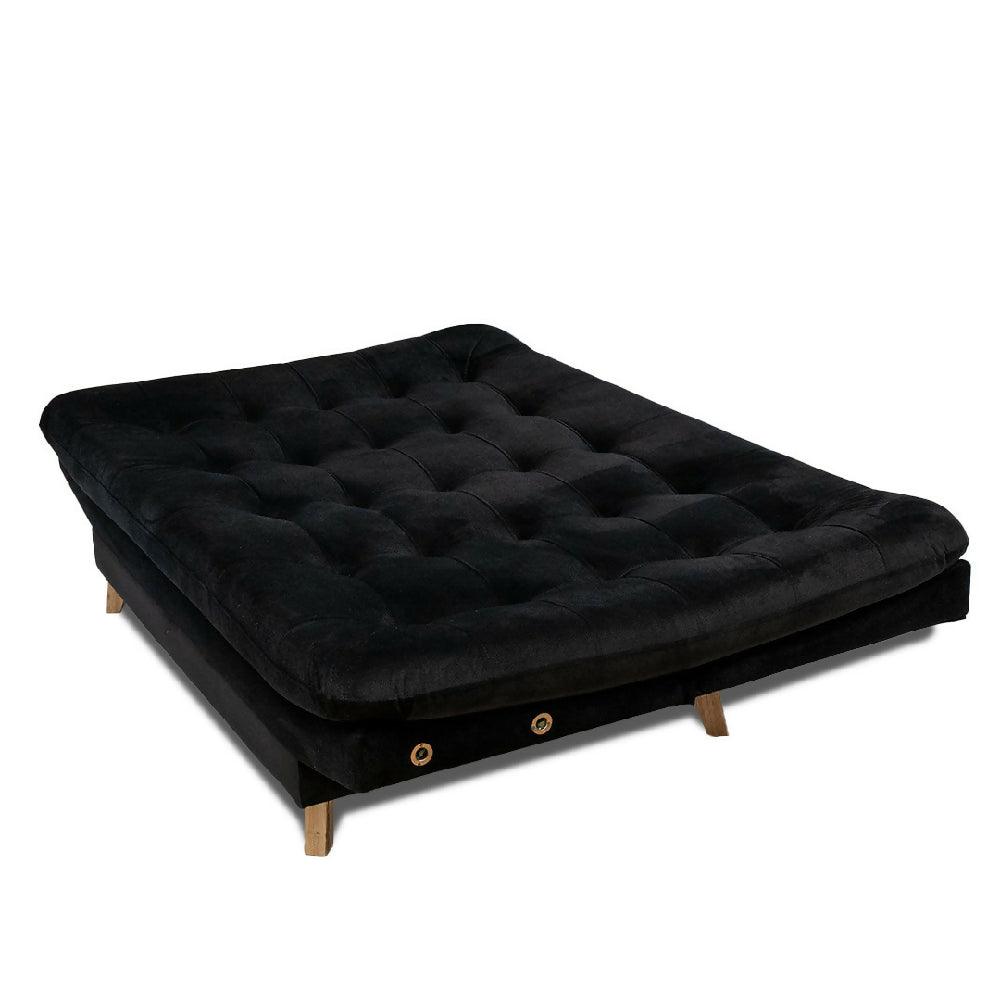 Sofá Cama Valencia Negro 3 Puestos