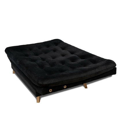 Sofa Cama Valencia Negro 3 Puestos