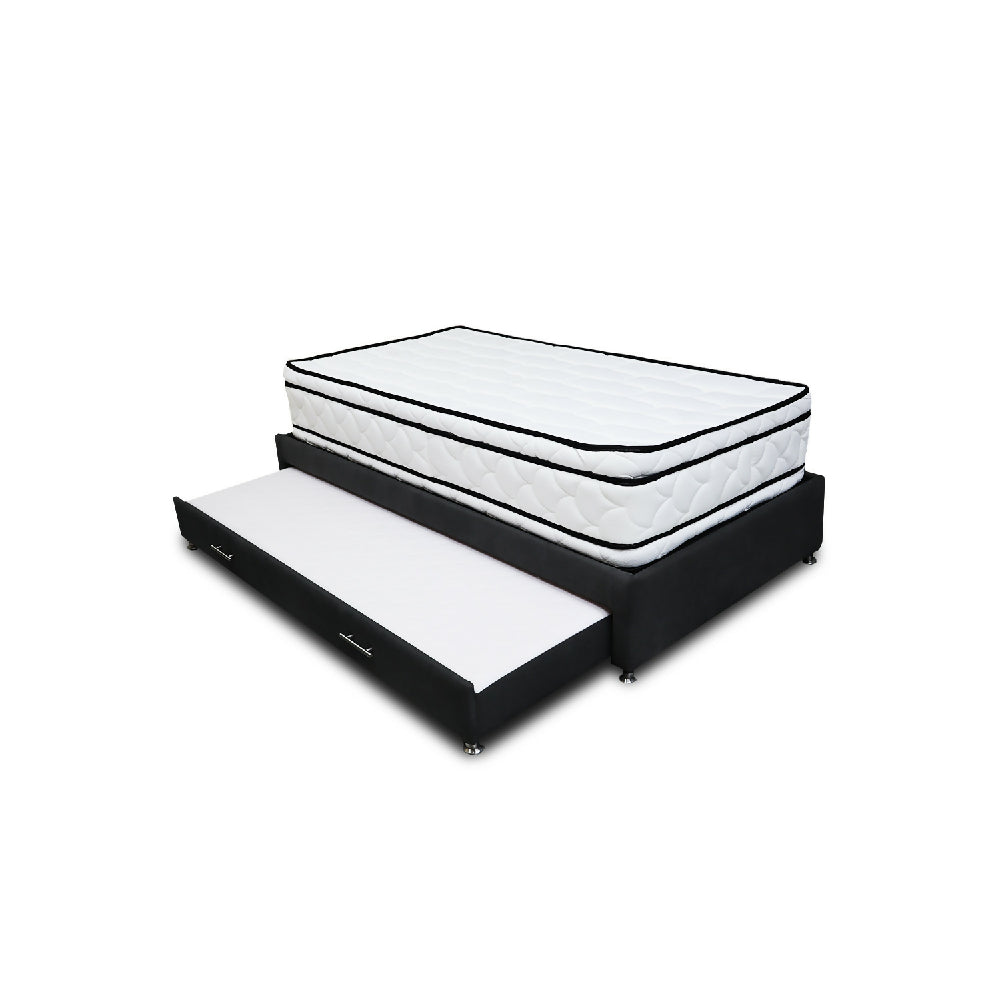 Combo Cama Tarima Nube 100x190 Sencillo Negro