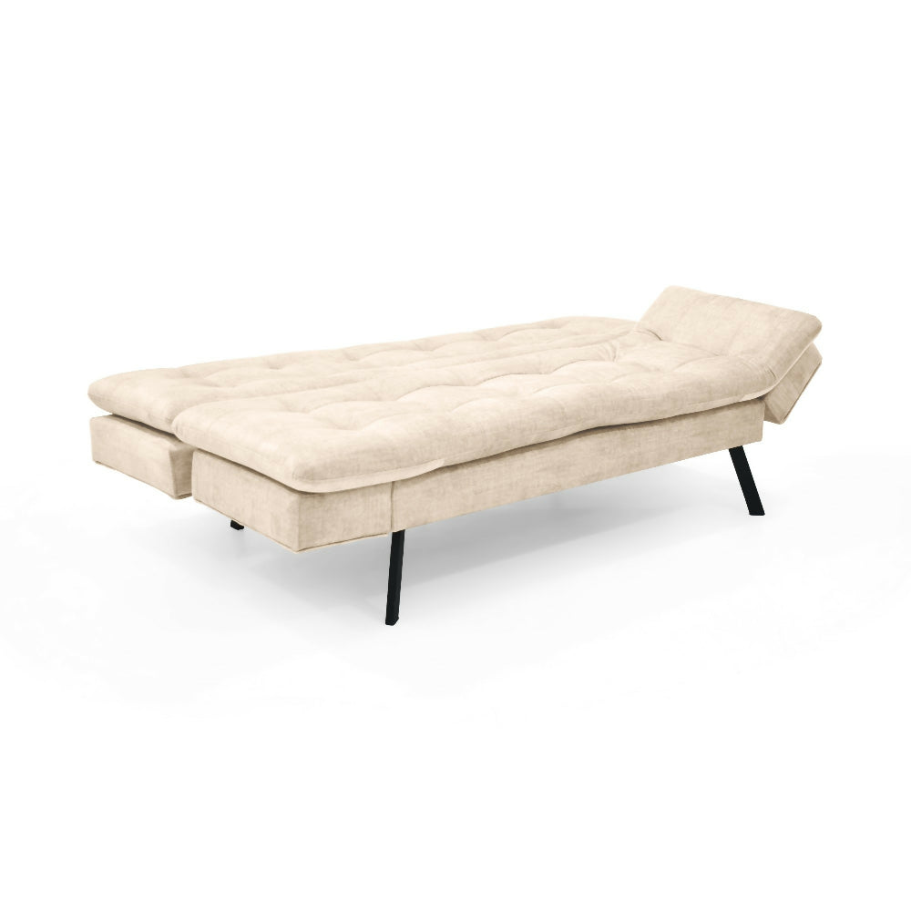 Set de Sala con Sofa Milan Tela Beige con Poltrona Sibu Tela Salmon y Mesa Centro Ark Macula