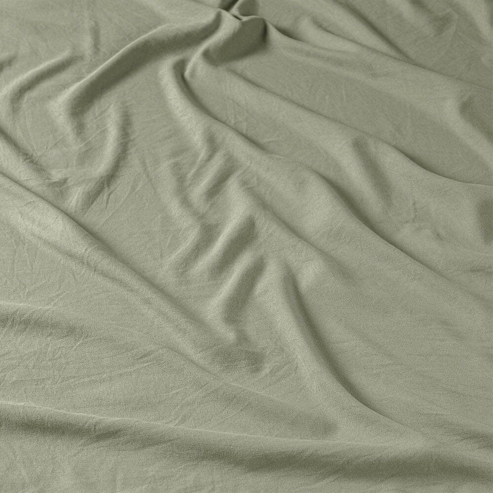 Sábanas Viasoft Washed Matcha, para Cama Sencilla
