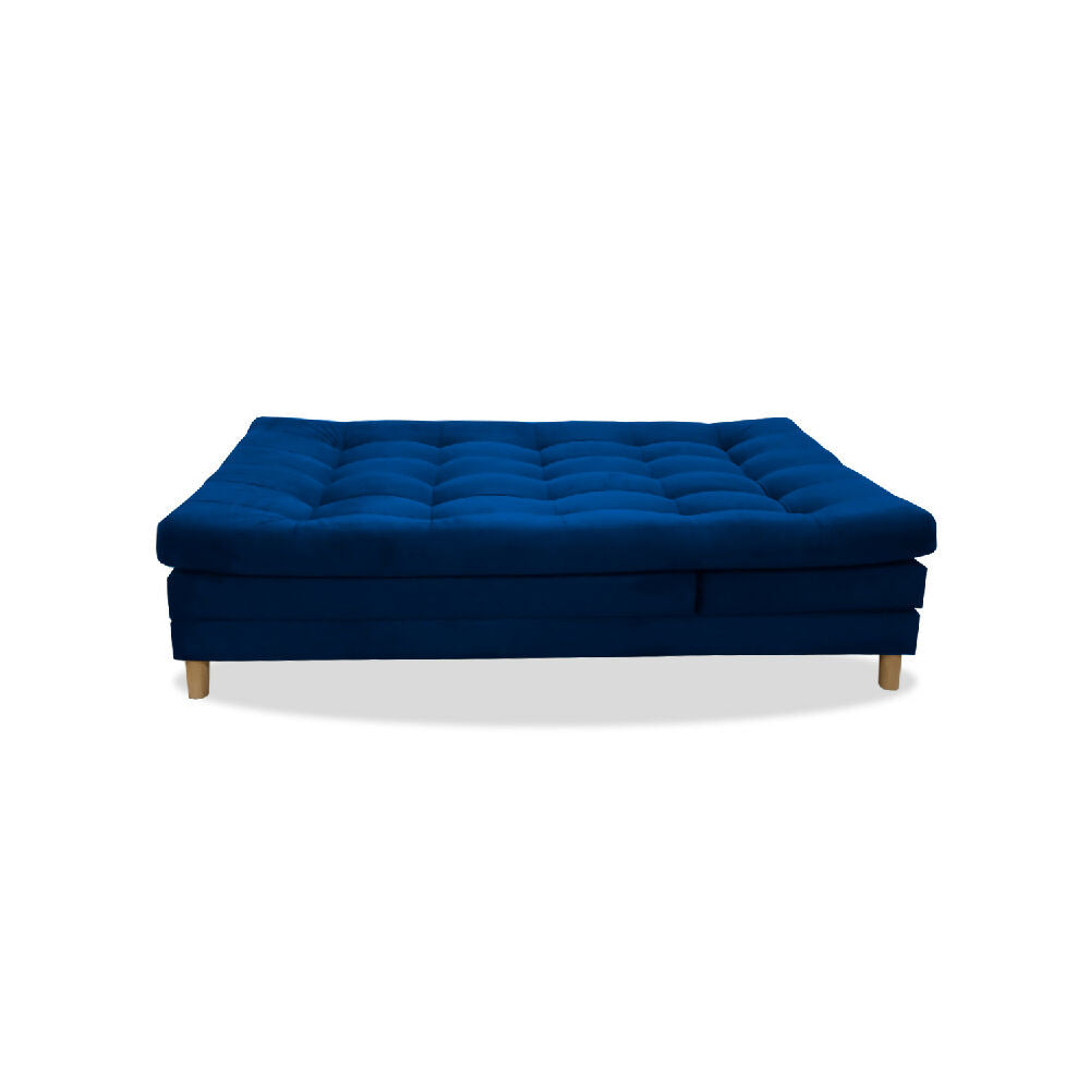 Sofacama Bieri 5 posiciones Reclinable Azul Petróleo