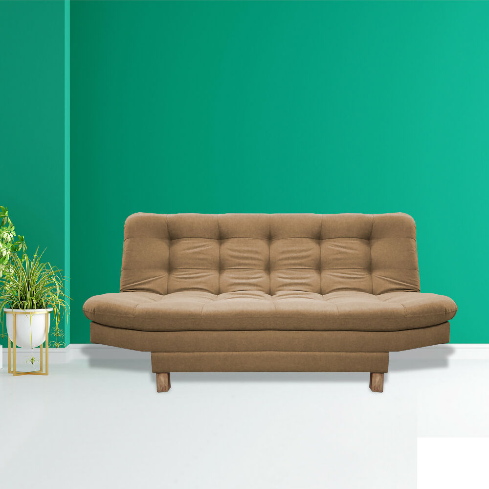 Sofacama Widmer 3 Posiciones Camel+ Cojines Decorativos