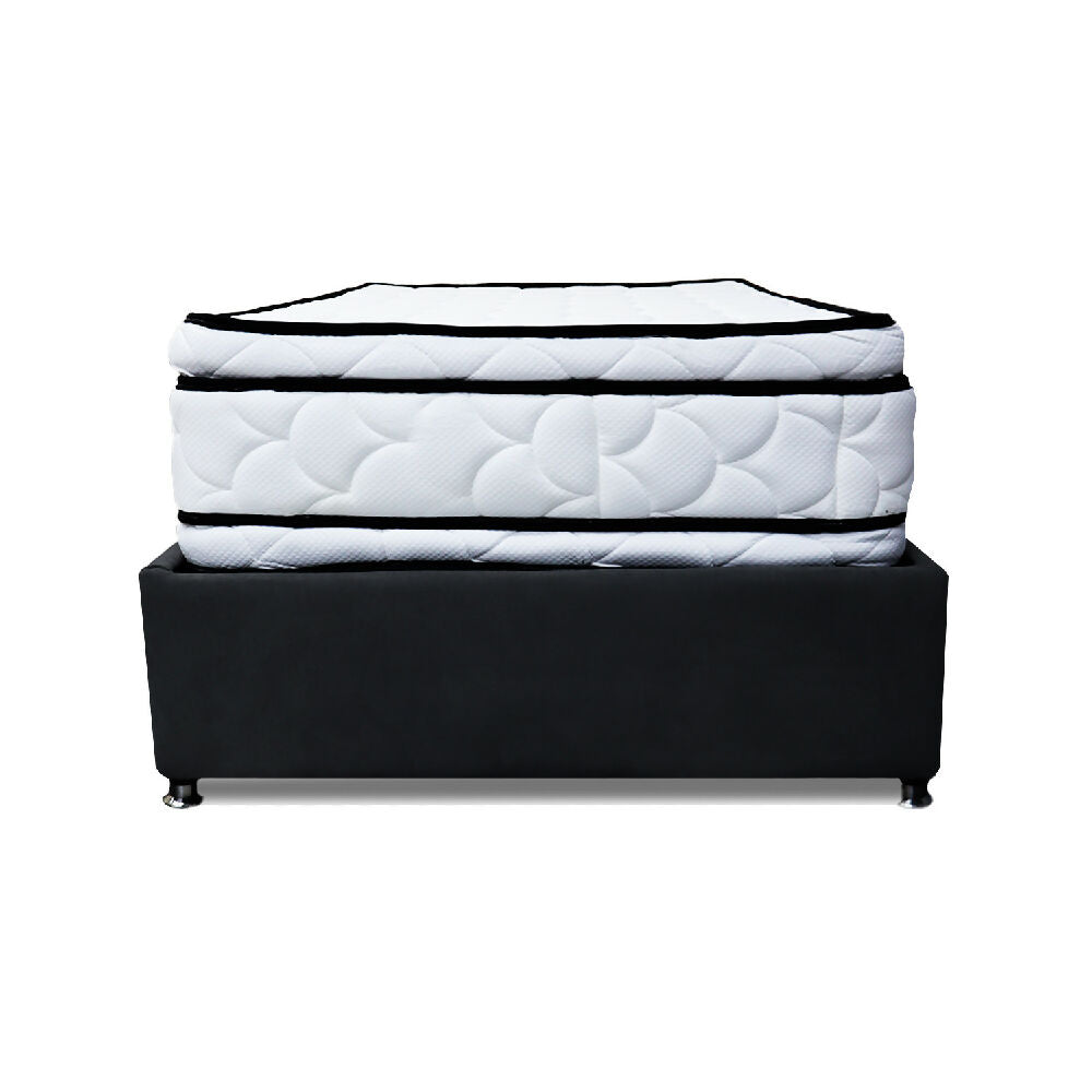 Combo Cama Tarima Nube 140x190 doble Negro mas Espaldar