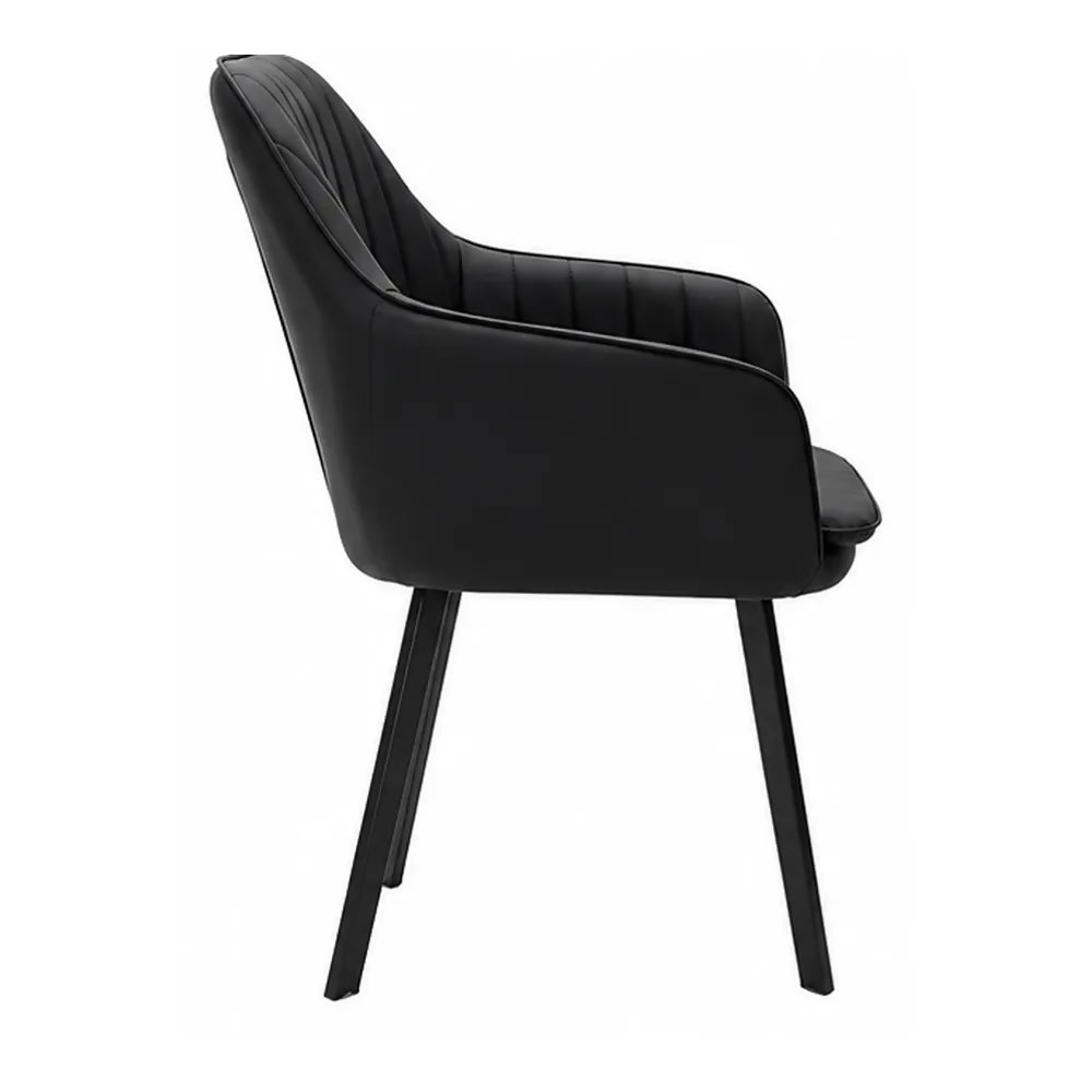 Silla Verona PU Para Comedor Negro