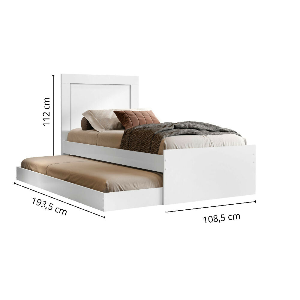 Cama Sencilla Verona, Blanco