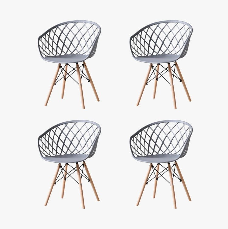 Combo Roma, Incluye una Mesa y 4 Sillas Color Gris