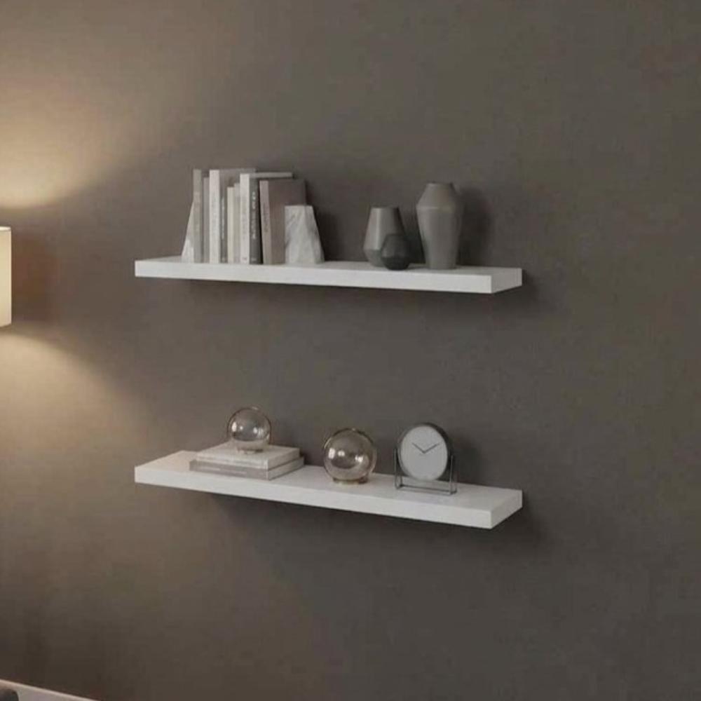 Repisa Flotante Aura X2, Kronos Blanco, con Diseño Minimalista ZF