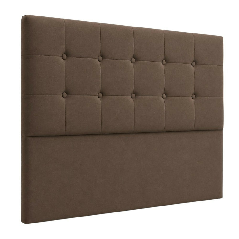 Cabecero Semidoble 120x60+55 Cuadros Grandes Chocolate Tela