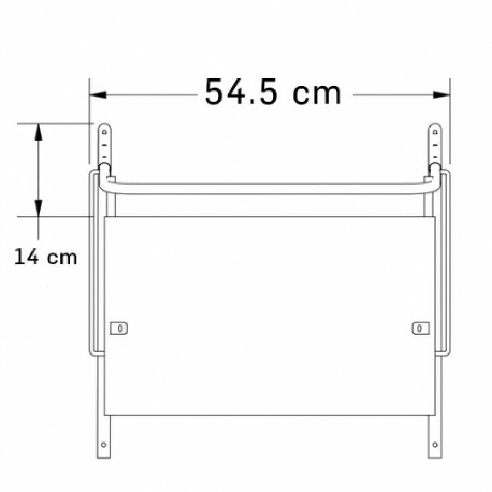 Mesa ajustable auxiliar de madera con estructura en acero piintado negro
