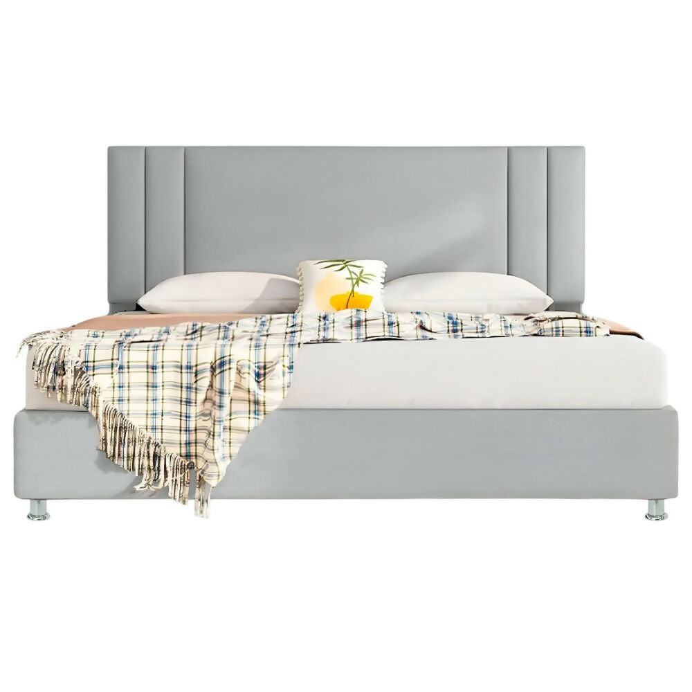 Cabecero Sencillo 100x60+55 Milan Gris Tela