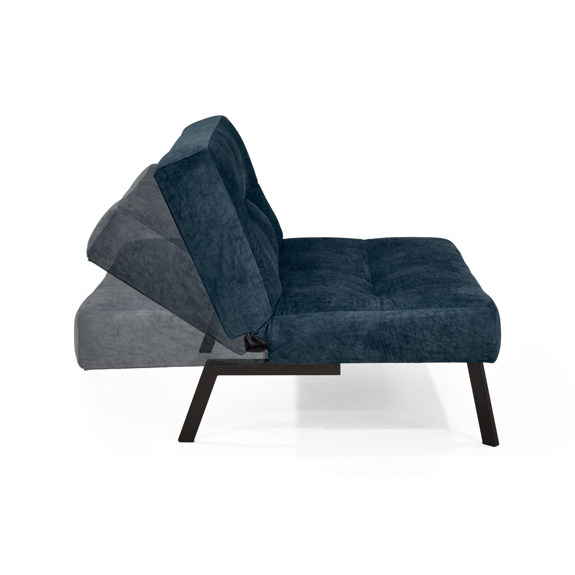 Sofa Reclinable Togo 2 Puestos Tela Azul