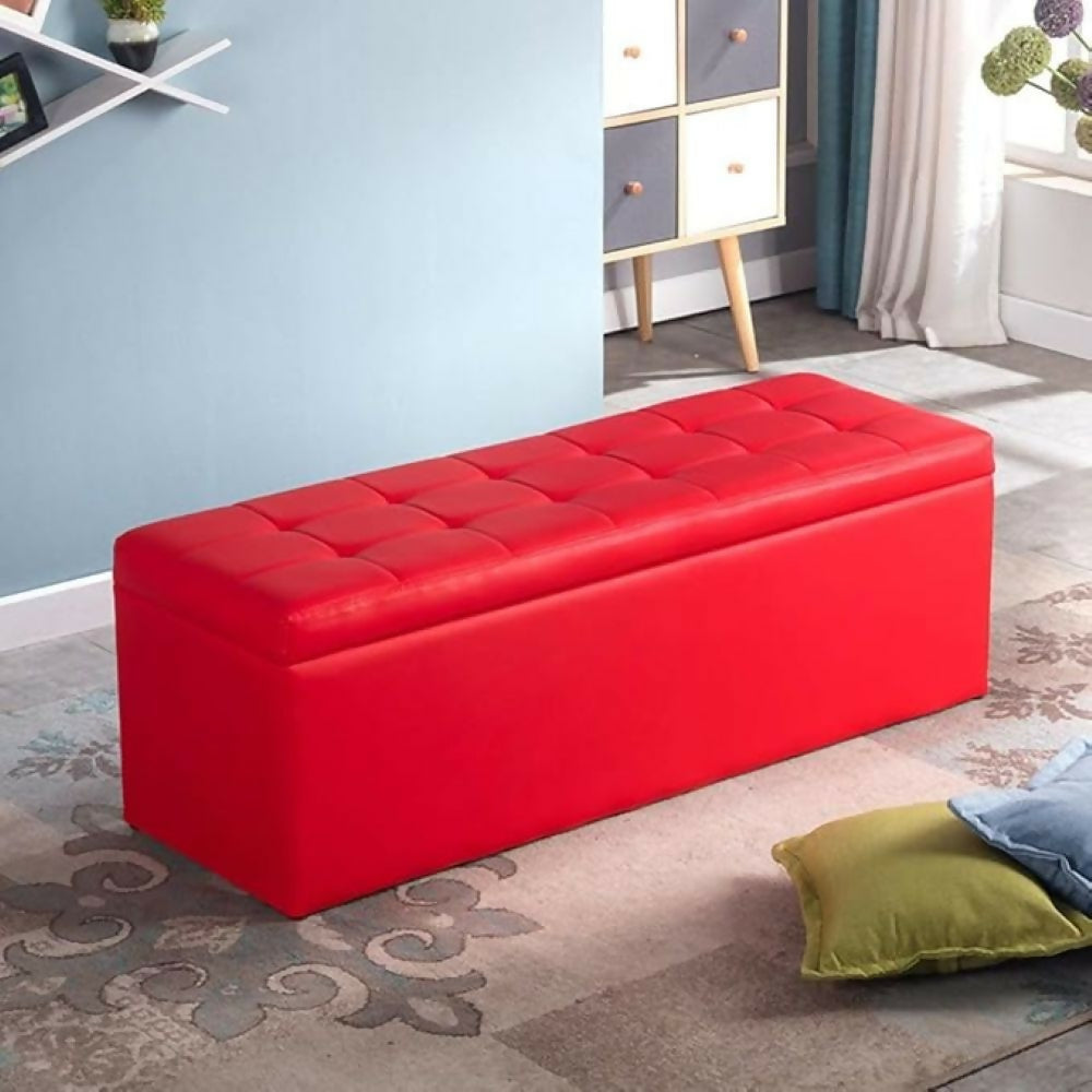 puf baul rojo 80x40 sintetico1