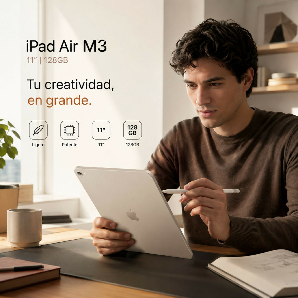 Tablet Apple IPad Air 11'' M3 128gb Diseño UltraDelgado Plateado