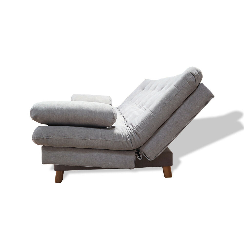 Sofacama Bakers 3 Posiciones Gris + 2 Cojines Decorativos