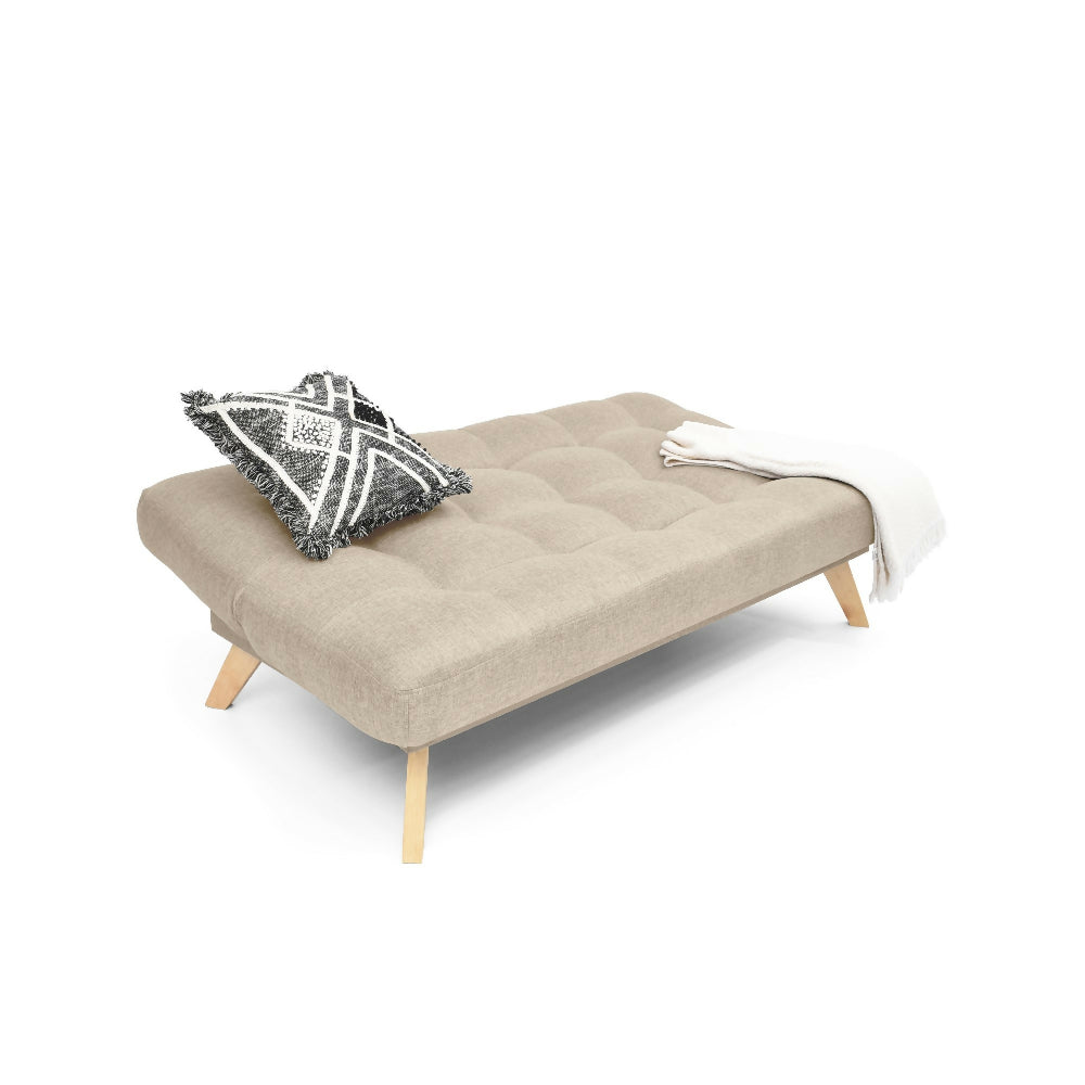 Sofa Cama Porto 182x85x85 Reclinable 3 posiciones Tela Beige