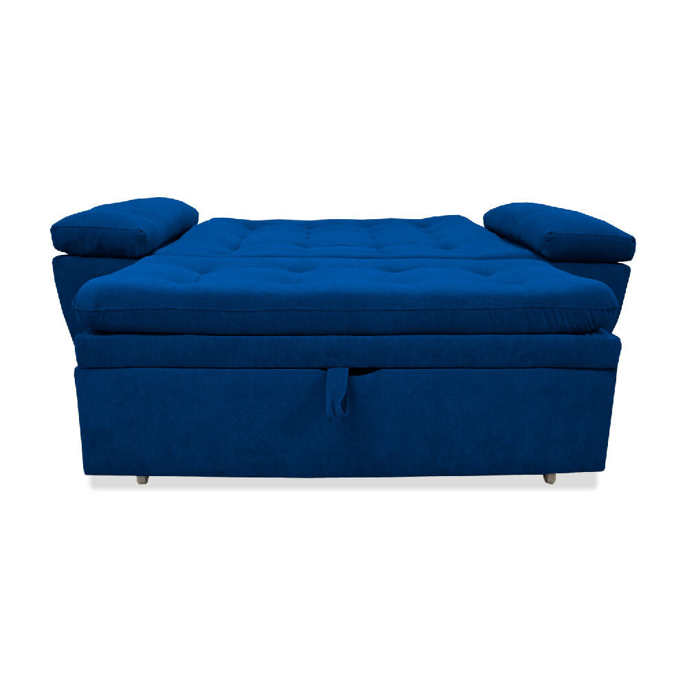 Sofacama Tobler Multifuncional Carrito Azul Petróleo