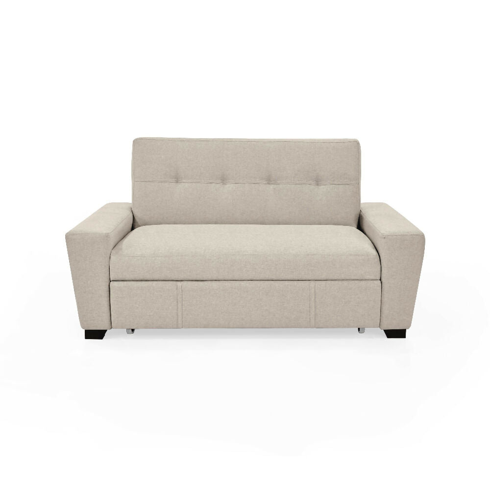 Sofa Cama 2 Puestos Hamburgo 160x87x86 Tela Beige
