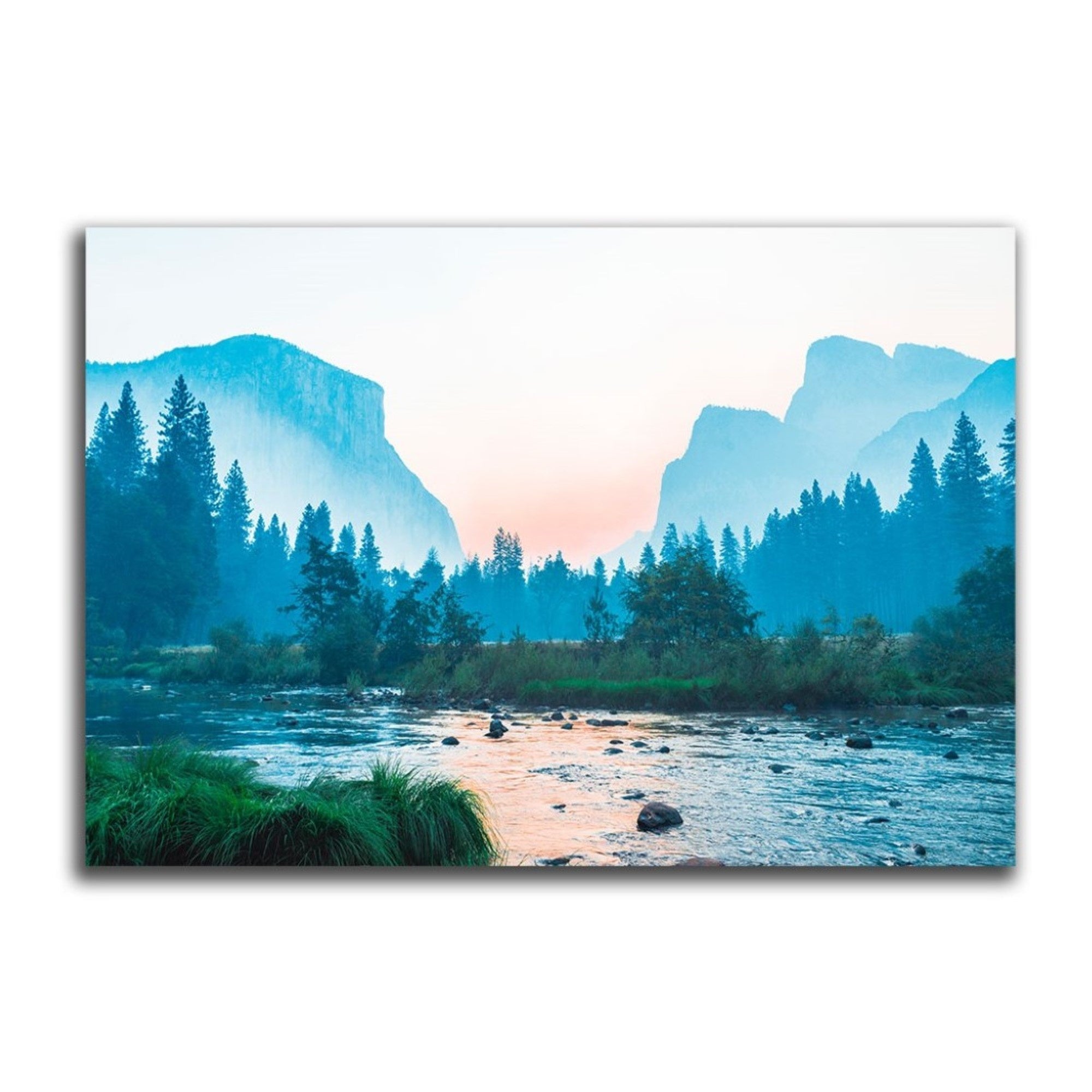 Cuadro Decorativo Rio y Bosque XL 120X80 cm - Impresion en Tela