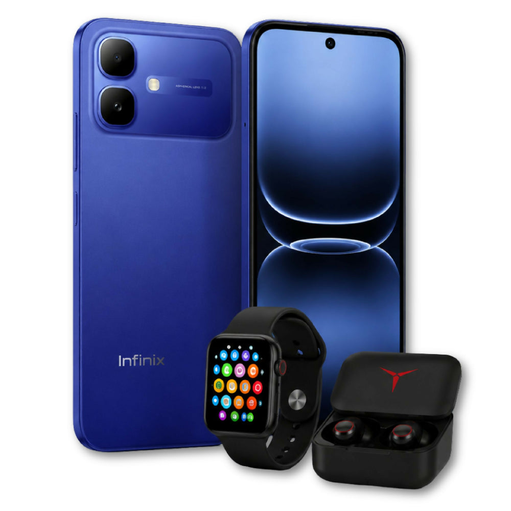Celular Infinix Smart 20 256GB 4GB RAM Azul + Audífonos Y Reloj Obsequio