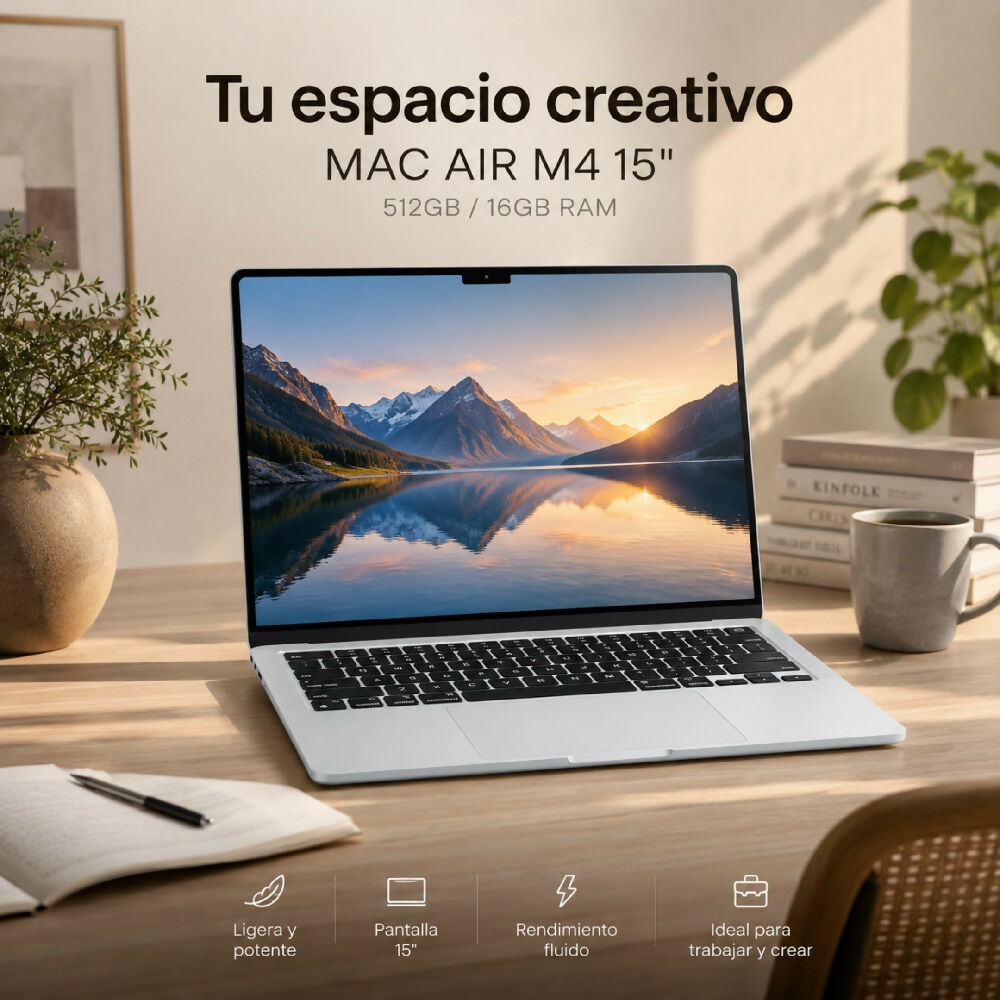 Macbook Air 15 Pulgadas Chip M4 16gb Ram 512gb Almacenamiento Laptop Apple De Alta Eficiencia