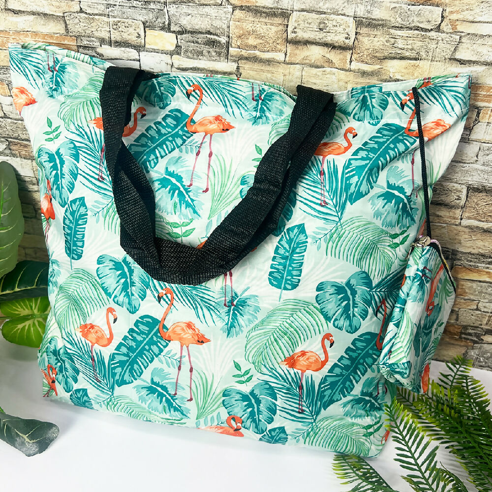 Bolsa Reutilizable Plegable para Compras y Playa Ecológica, Ligera y Compacta BMCP02 10