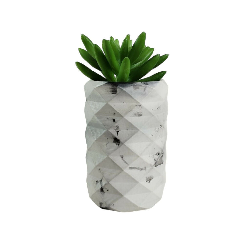 florero jarrón en cemento frida color marmol negro de concreto tienda online de materas y decoración_02