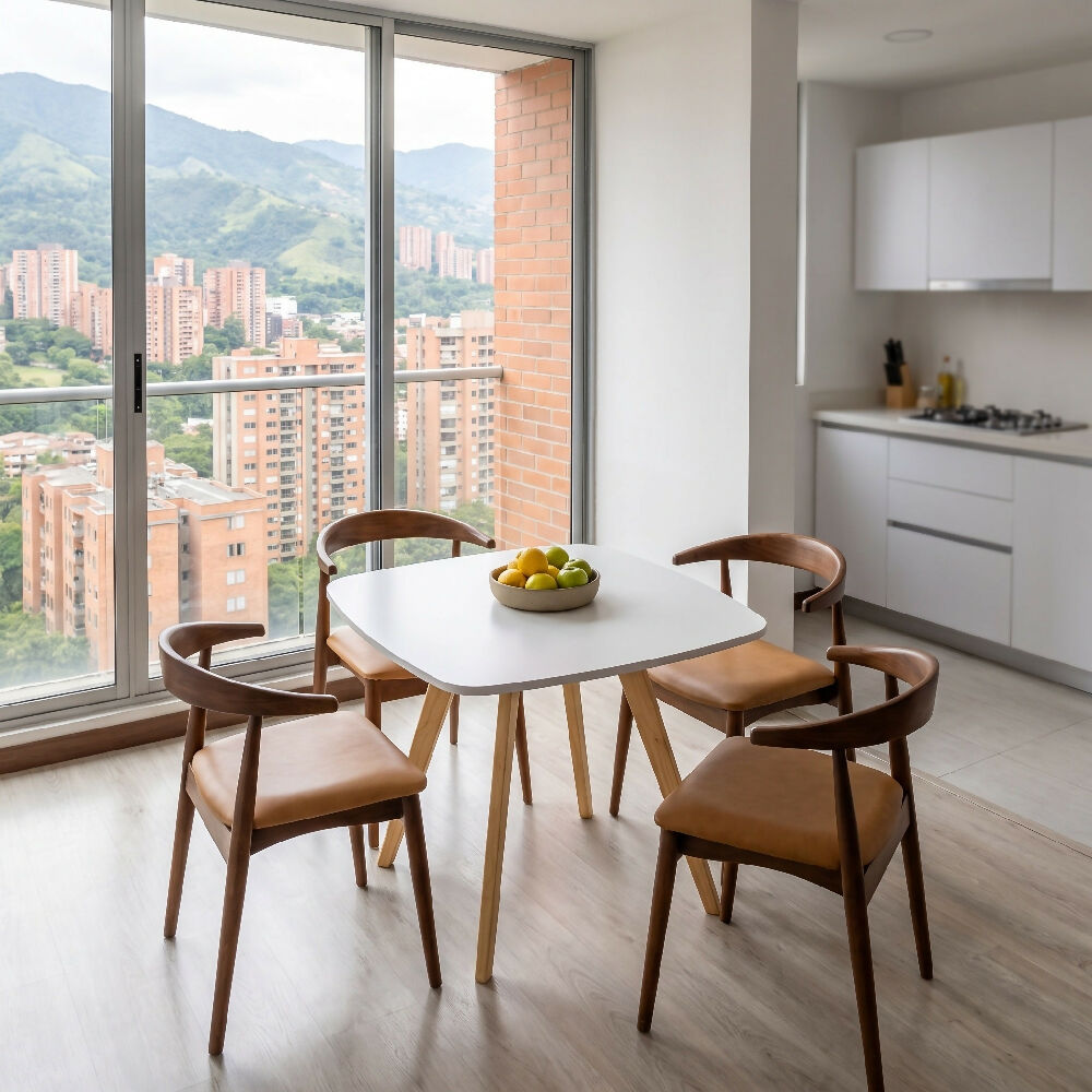 Comedor Nórdico Cuadrado 80