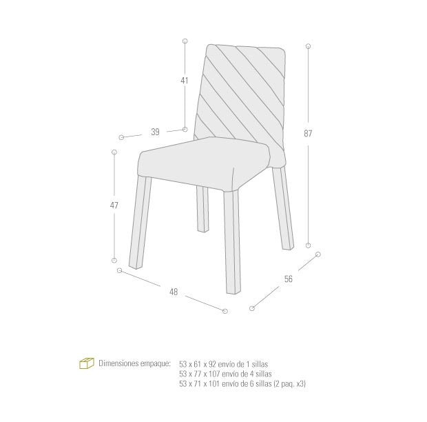 Silla Cataluña Tela Beige