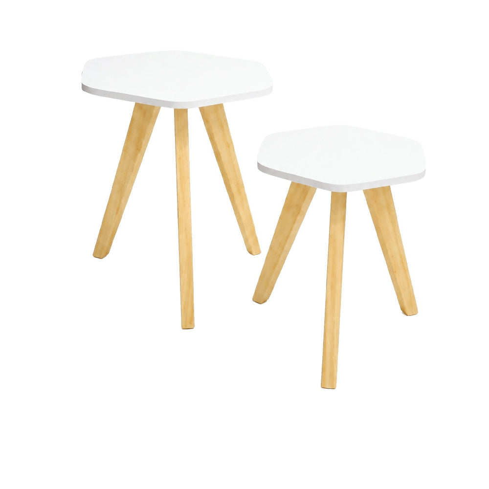 Mesa Auxiliar Nórdica Hexagonal - Set x 2 - Mediana & Grande
