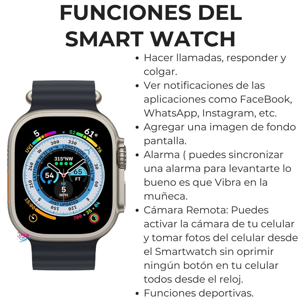 Combo 2 Reloj Inteligente + Audífonos + 7 Correas Smartwatch I80