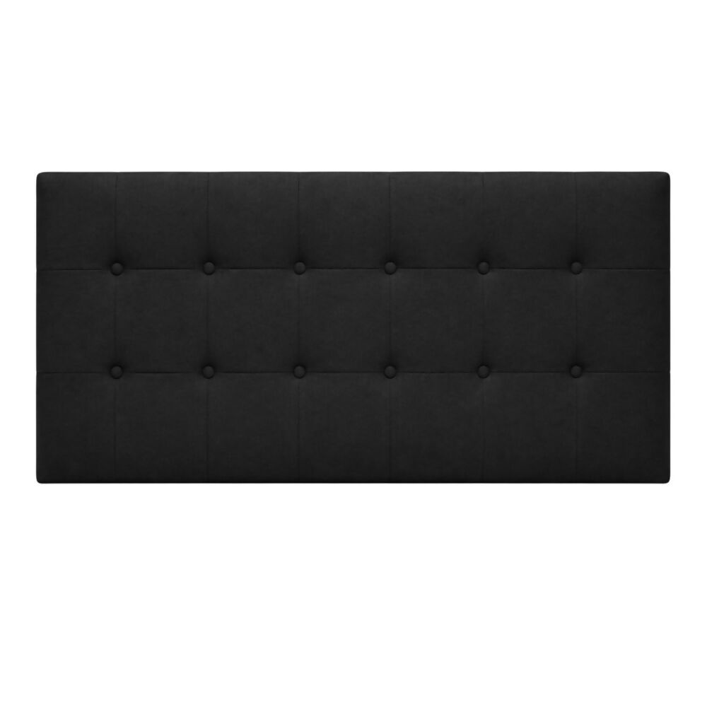 Cabecero Doble 140x60 Cuadros Grandes Negro Tela