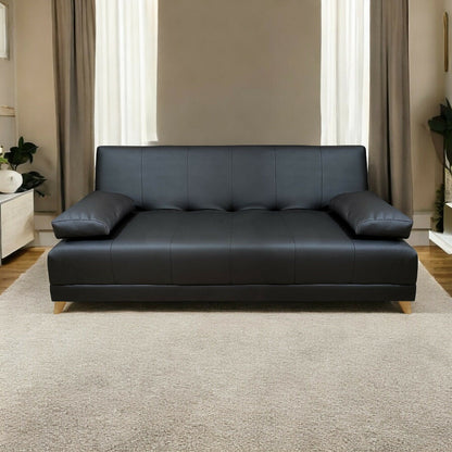 Sofa cama 3 posiciones Sabath 3 Tipo cuero Negro
