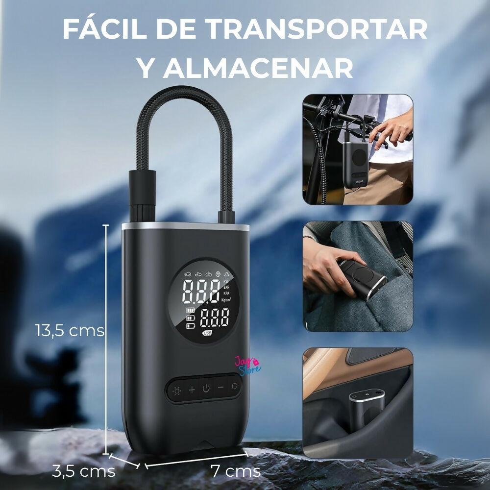 Compresor De Aire Portable Inflador De Llantas Carros Motos
