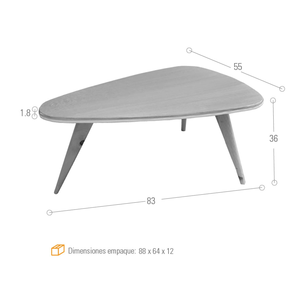Mesa de Centro Drop 36x83x55 Miel