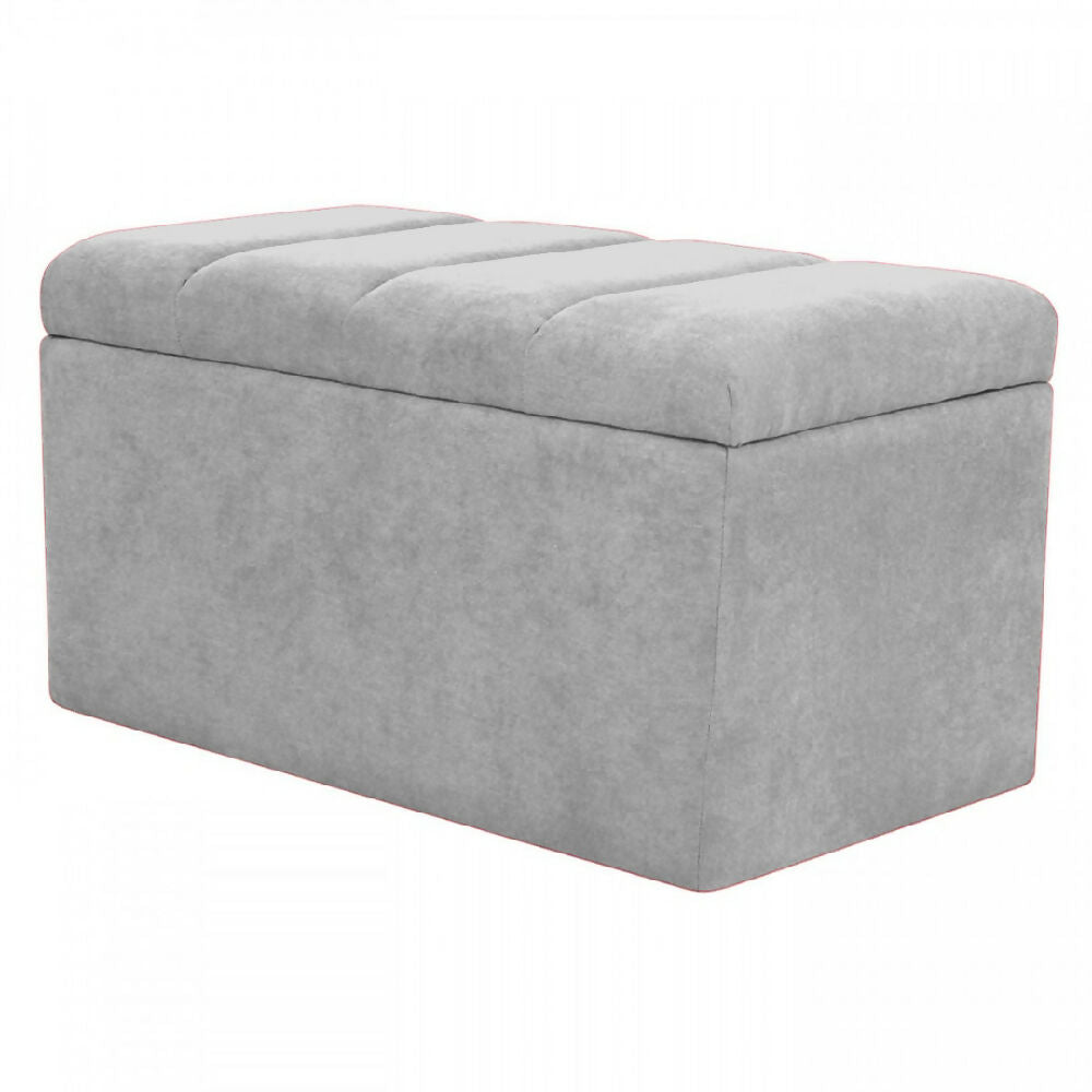 Puff Baul Paneles Gris 2