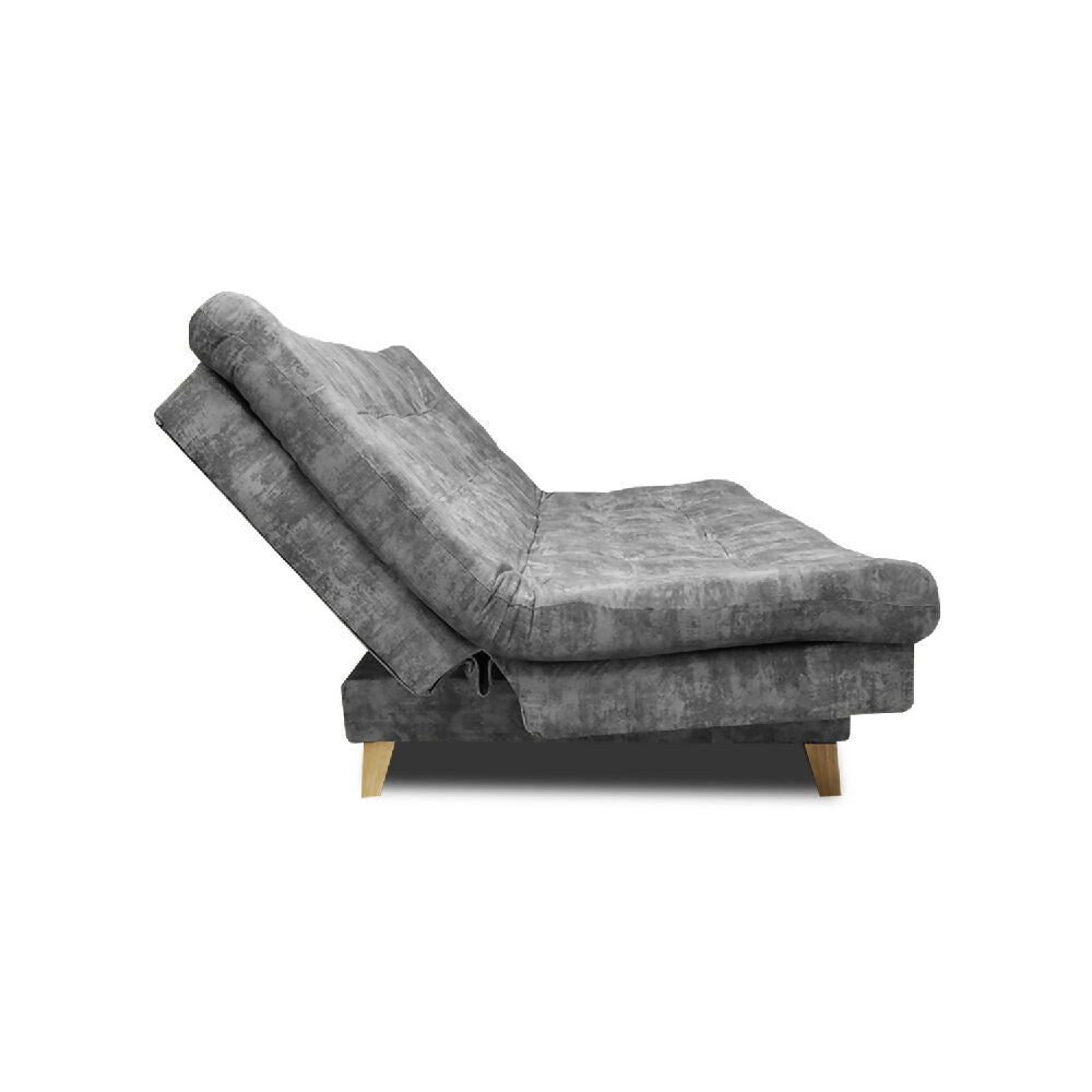 Sofá Cama Kuster Clic Clac 3 Posiciones Tela Amigable Con Mascotas 185X90X80 Gris