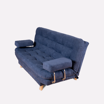 Sofa Cama Valencia Azul 3 Puestos